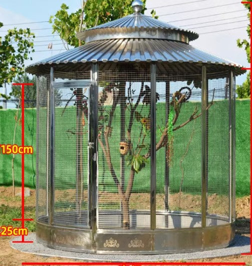 Stainless Steel Large Round Cage (SN250L) – Exotic Aviaries