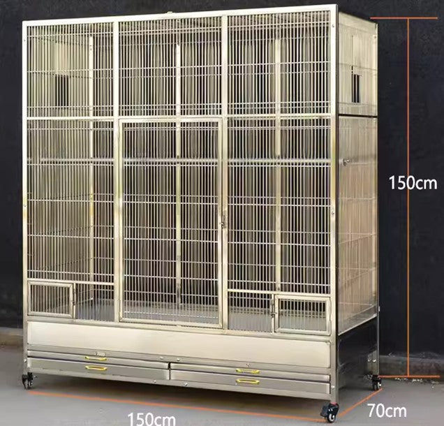 Stainless Steel Large Cage (SD150A) Flat Roof