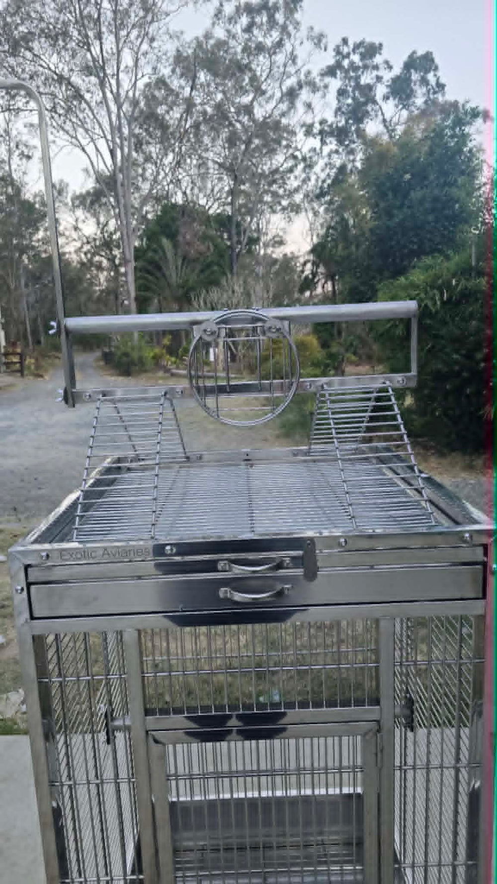 Stainless Steel Small Cage (SD45B) With Play Stand