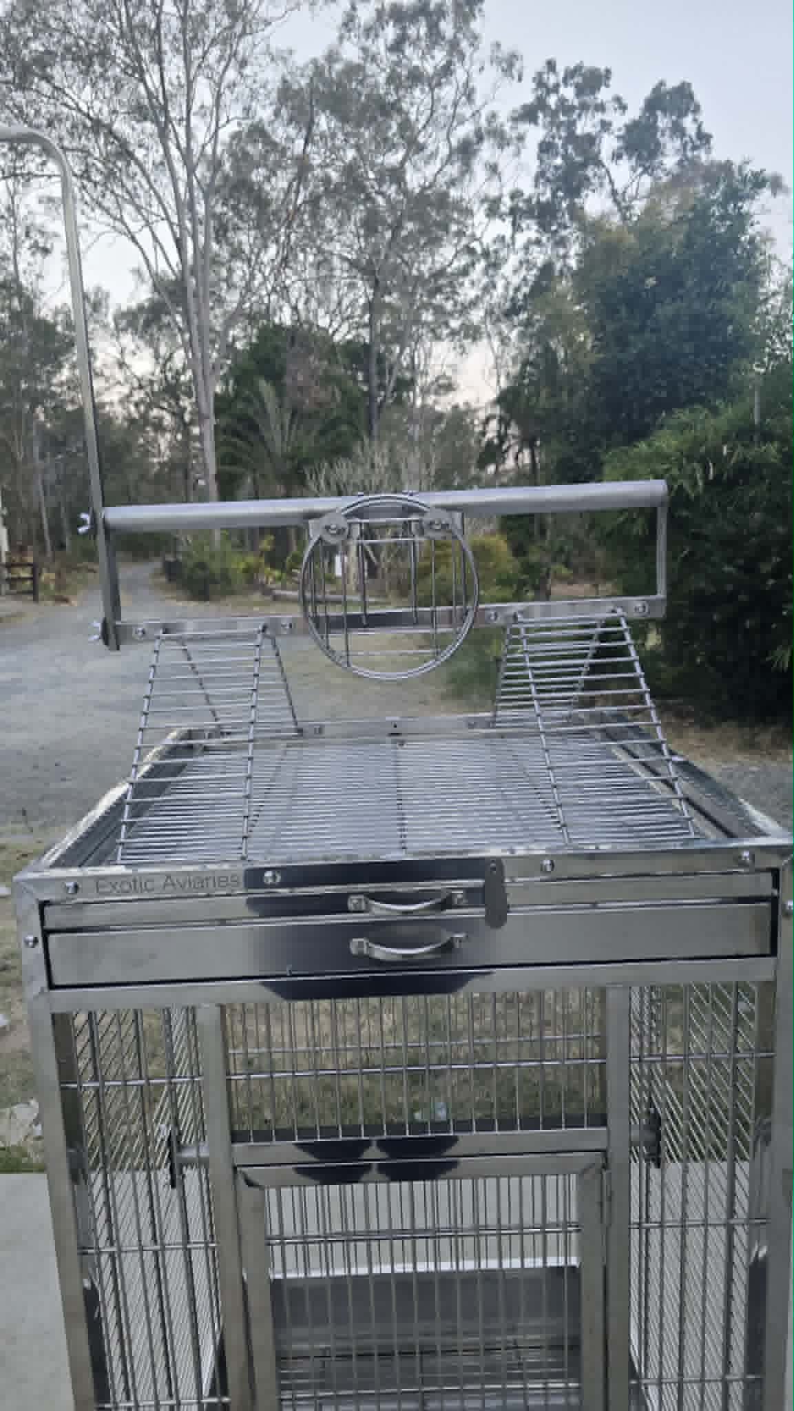 Stainless Steel Small Cage (SD45B) With Play Stand